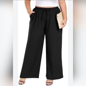 Madewell Black Wide-Leg Pull-On Pants